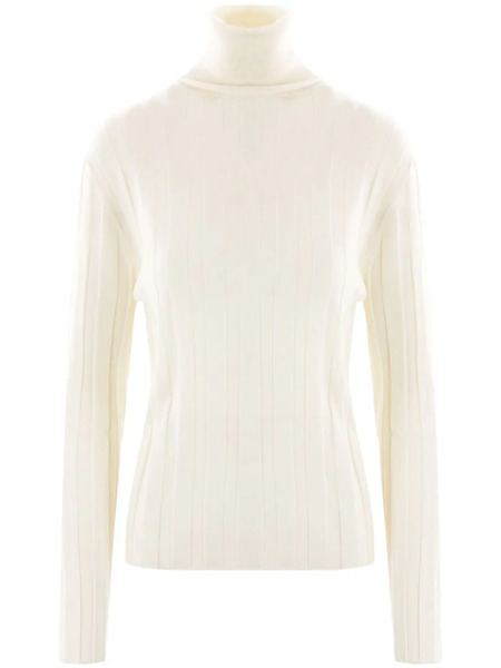  Allude Pull En Maille Nervurée - Blanc 