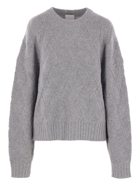  Allude Pull En Maille Torsadée - Gris 