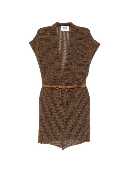  Alpha Studio Maille à Taille Ceinturée - Marron 