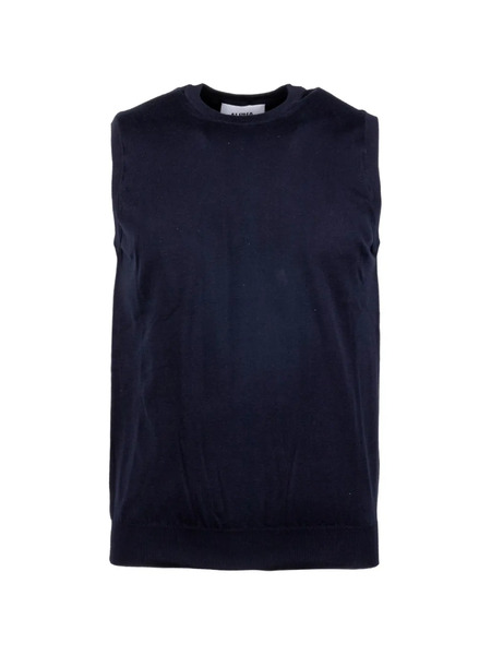  Alpha Studio Pull Sans Manches à Col Rond - Bleu 