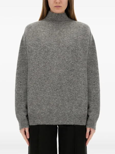  Alysi Pull à Col Cheminée - Gris 