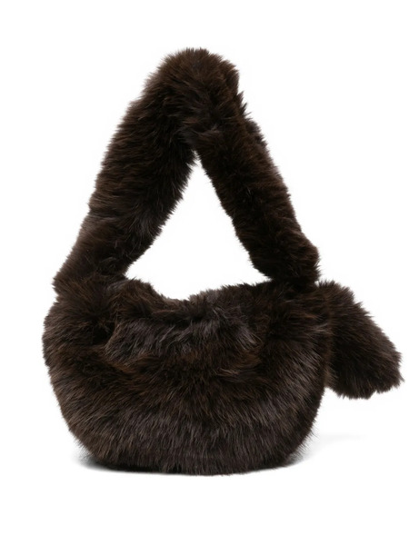  Alysi Sac Porté épaule En Poil De Chèvre - Marron 