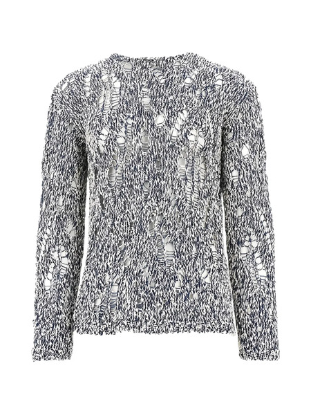  Amaránto Pull En Maille Ajourée - Bleu 
