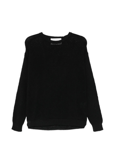  Amaránto Pull En Maille Ajourée - Noir 