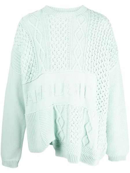  Ambush Pull En Maille à Design Patchwork - Vert 