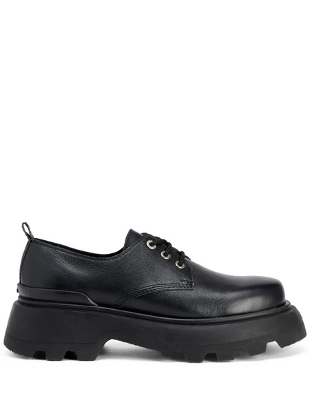  Ami Paris Mocassins En Cuir à Lacets - Noir 