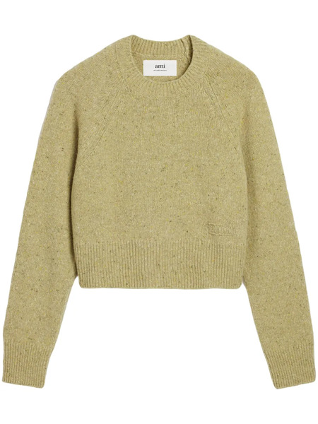  Ami Paris Pull à Logo Brodé - Vert 