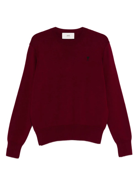  Ami Paris Pull à Logo - Rouge 