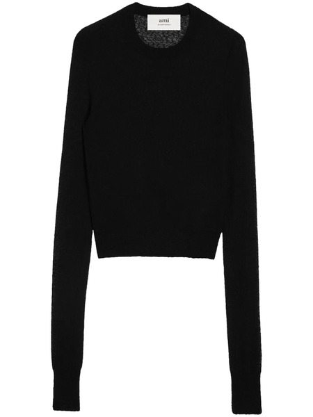  Ami Paris Pull En Tweed - Noir 