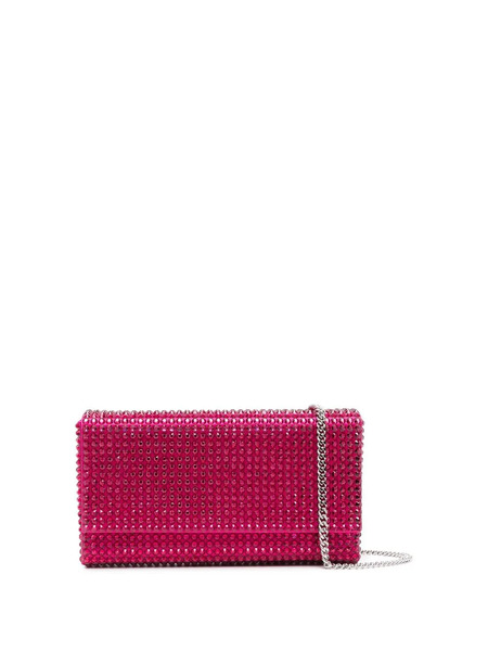  Amina Muaddi Pochette Paloma à Ornements En Cristal - Rose 