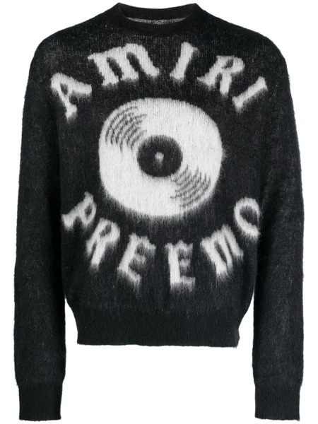  Amiri Pull à Effet Brossé - Noir 