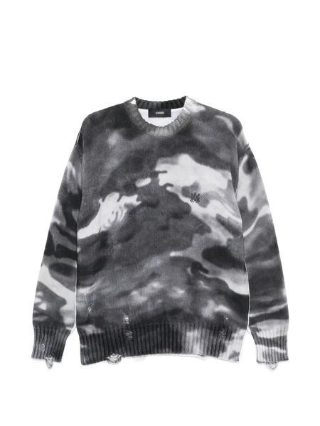  Amiri Pull à Motif Camouflage - Gris 