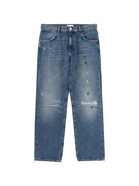  Amish Jean à Effet Usé - Bleu 