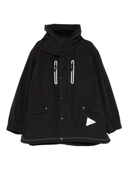  And Wander Manteau à Coutures Réfléchissantes - Noir 