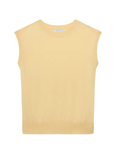  Another Tomorrow Featherweight Sheer Top - Jaune 