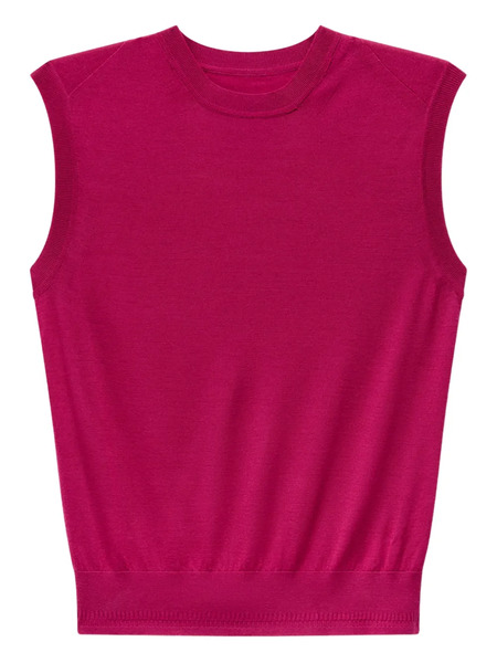  Another Tomorrow Haut En Maille Fine - Rose 