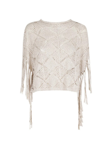  Antonelli Pull Brionia à Franges - Tons Neutres 