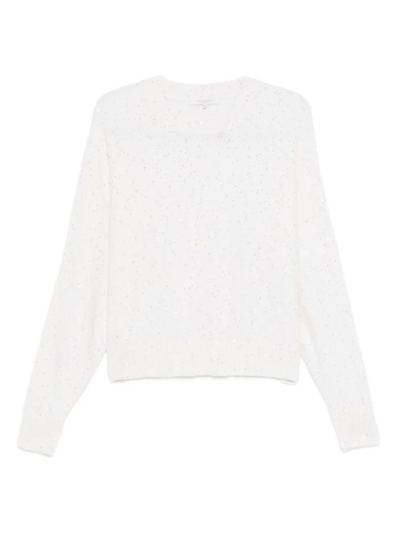  Antonelli Pull Brodé De Sequins - Blanc 