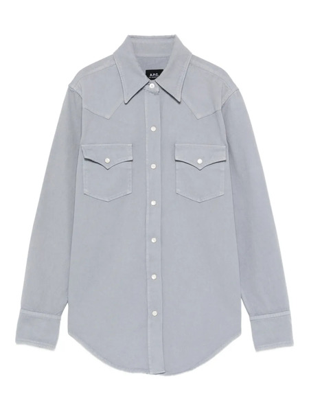  A.p.c. Chemise à Poche à Rabat - Gris 