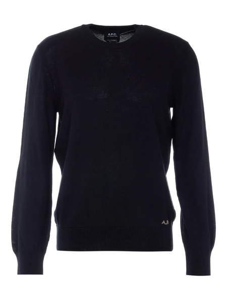  A.p.c. Pull à Logo Brodé - Noir 