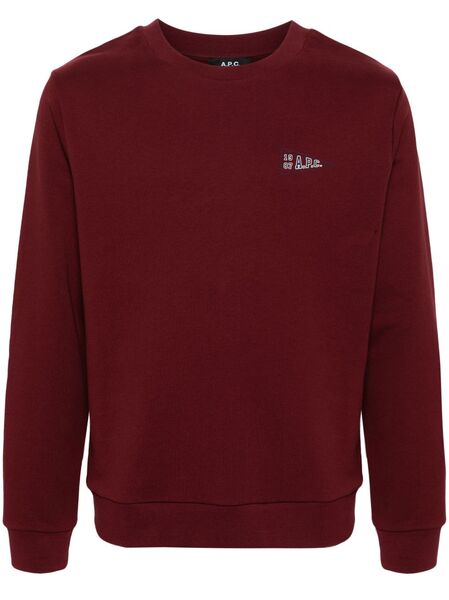  A.p.c. Pull à Logo Brodé - Rouge 