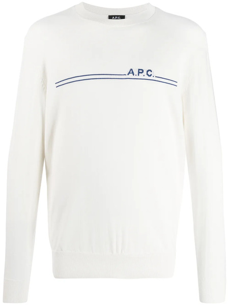 A.p.c. Pull à Logo Imprimé - Tons Neutres 