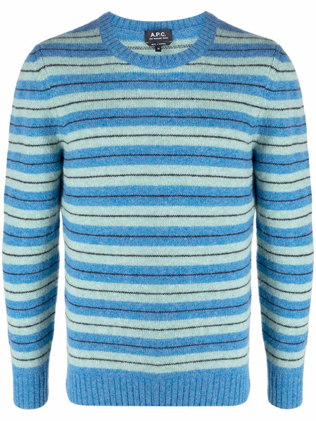  A.p.c. Pull à Rayures - Bleu 