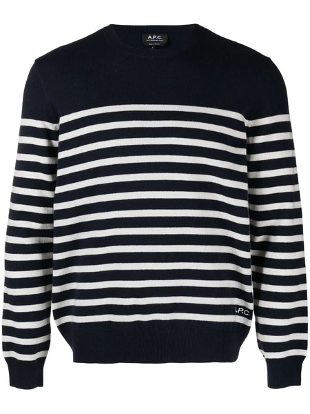  A.p.c. Pull à Rayures - Bleu 