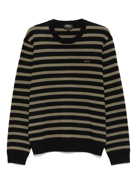  A.p.c. Pull à Rayures - Noir 