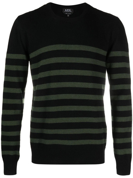  A.p.c. Pull En Laine à Rayures - Noir 