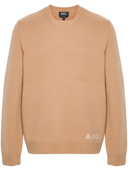  A.p.c. Pull En Maille Intarsia - Tons Neutres 