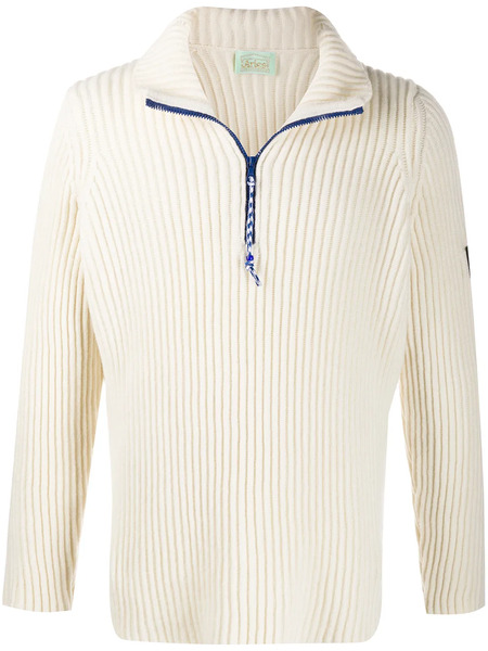  Aries Pull En Maille Nervurée - Blanc 
