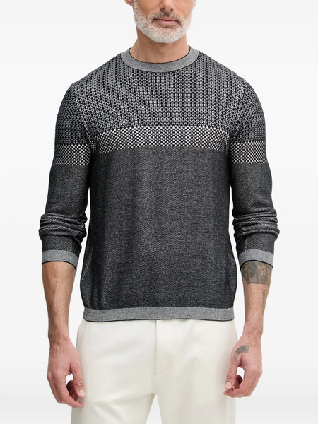  Armani Exchange Geometric-pattern Sweater - Gris 