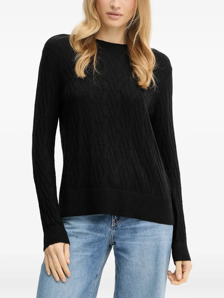  Armani Exchange Pull à Design Texturé - Noir 