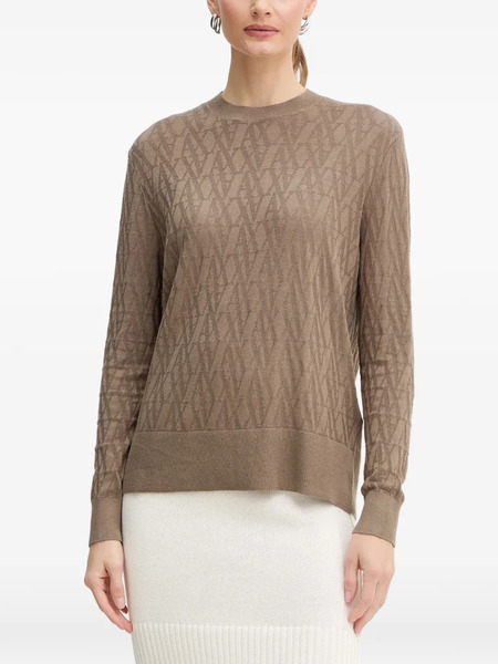  Armani Exchange Pull à Motif Jacquard - Marron 