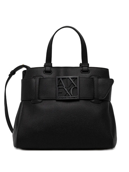  Armani Exchange Sac Porté épaule En Cuir - Noir 