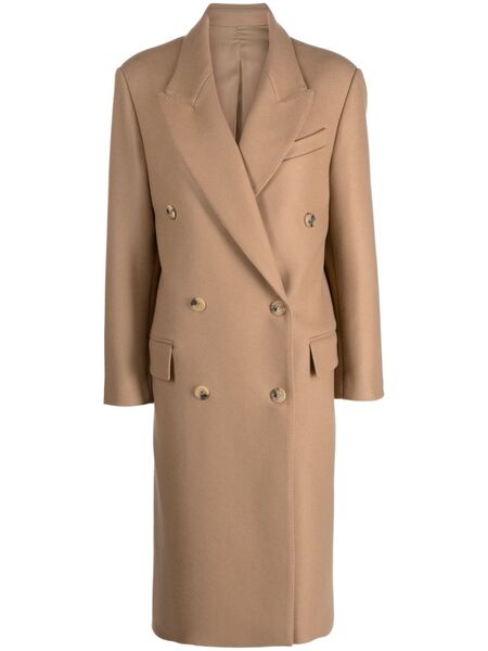  Armarium Manteau Long à Boutonnière Croisée - Tons Neutres 