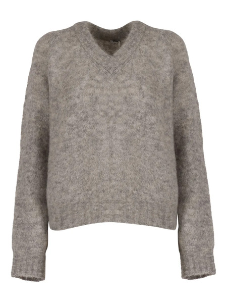  Aspesi Pull à Col V - Gris 