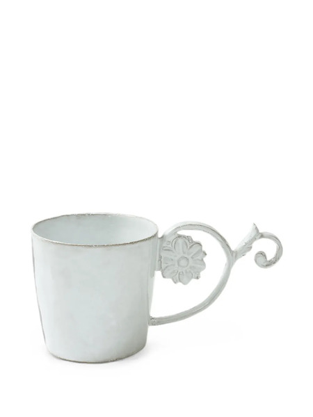  Astier De Villatte Emilie Floral-detail Coffee Cup - Blanc 