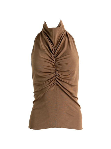  Atlein Funnel-neck Tank Top - Marron 