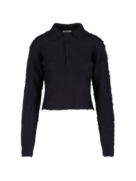  Auralee Pull En Maille à Effet Brossé - Noir 