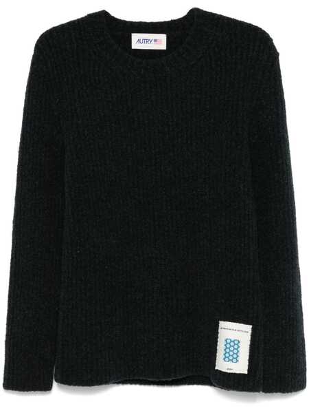  Autry Pull En Maille Nervurée - Gris 