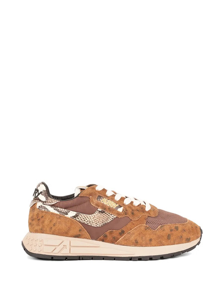  Autry Reelwind Low Python-print Leopard-print Sneakers - Marron 