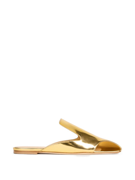 A.w.a.k.e. Mode Tim Metallic Open-toe Mules - Or 