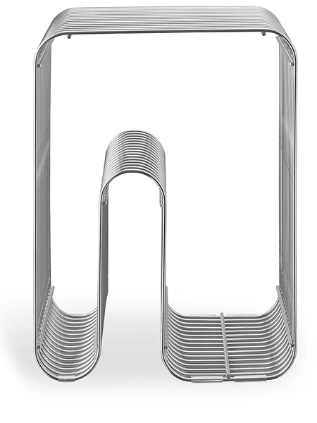  Aytm Tabouret Curva à Design Abstrait - Argent 
