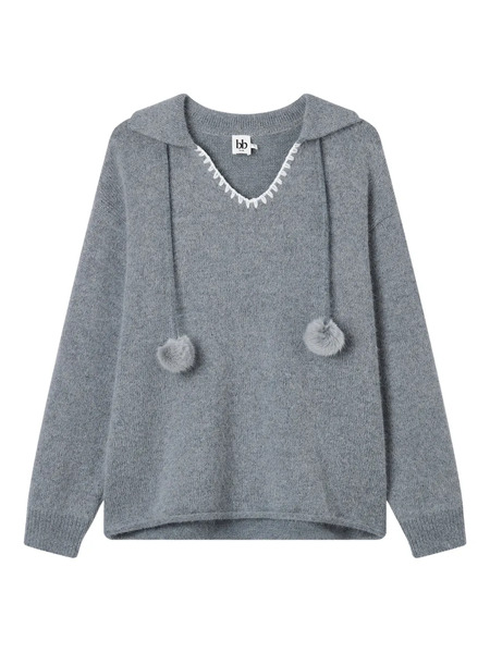  B+ab Pull à Pompon - Gris 