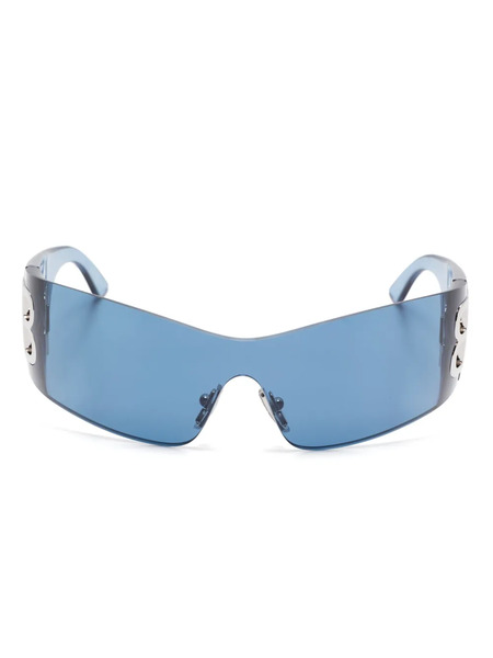  Balenciaga Eyewear Lunettes De Soleil à Monture Géométrique - Bleu 