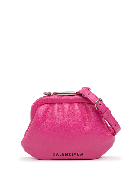  Balenciaga Pre-owned Mini Sac à Bandoulière Cloud Coin Purse On Strap En Cuir De Veau Grainé (2020) - Rose 
