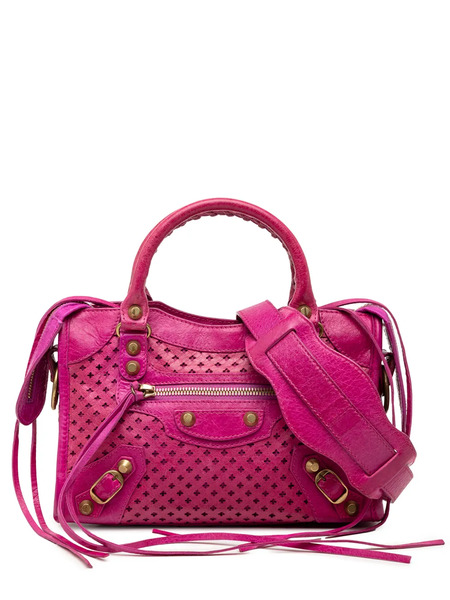  Balenciaga Pre-owned Mini Sac à Bandoulière Lambskin Motocross Stadio Laser Cut Cross Classic City (2013) - Rose 