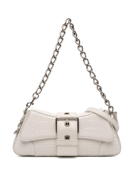  Balenciaga Pre-owned Petit Sac à Bandoulière Lindsay En Cuir Effet Peau De Crocodile (2022) - Blanc 
